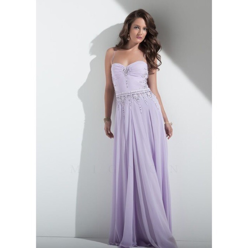 Beaded Sheer-Back Gown // - Picture 3 of 8